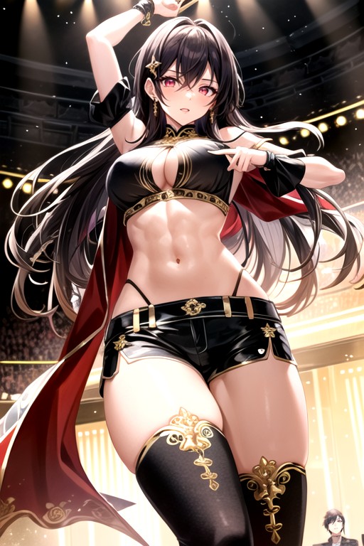 Body, Glowing Eyes, Bare Midriff Hentai AI Porn