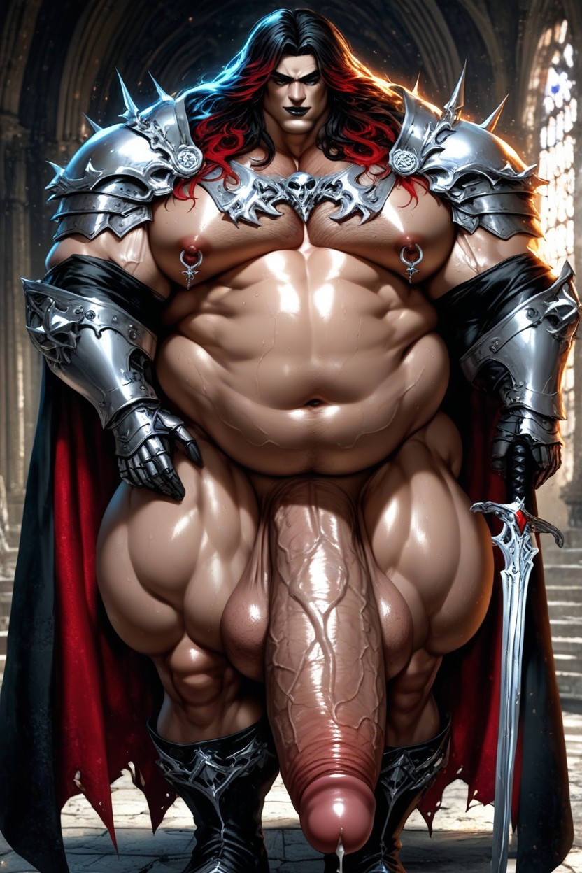Oiled Skin, Broad Shoulders, Male Body AI Gay Porn