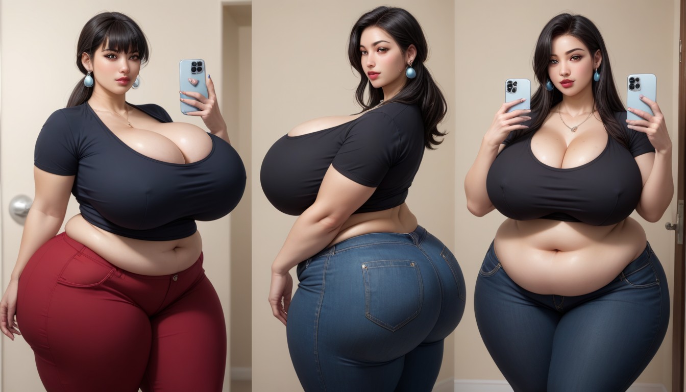 Hyper Mega Fat Ass Expansion, The Most Perfect Gargantuan Massively Fat Breasts Expansion, Thick Thighs BBW AI Porn