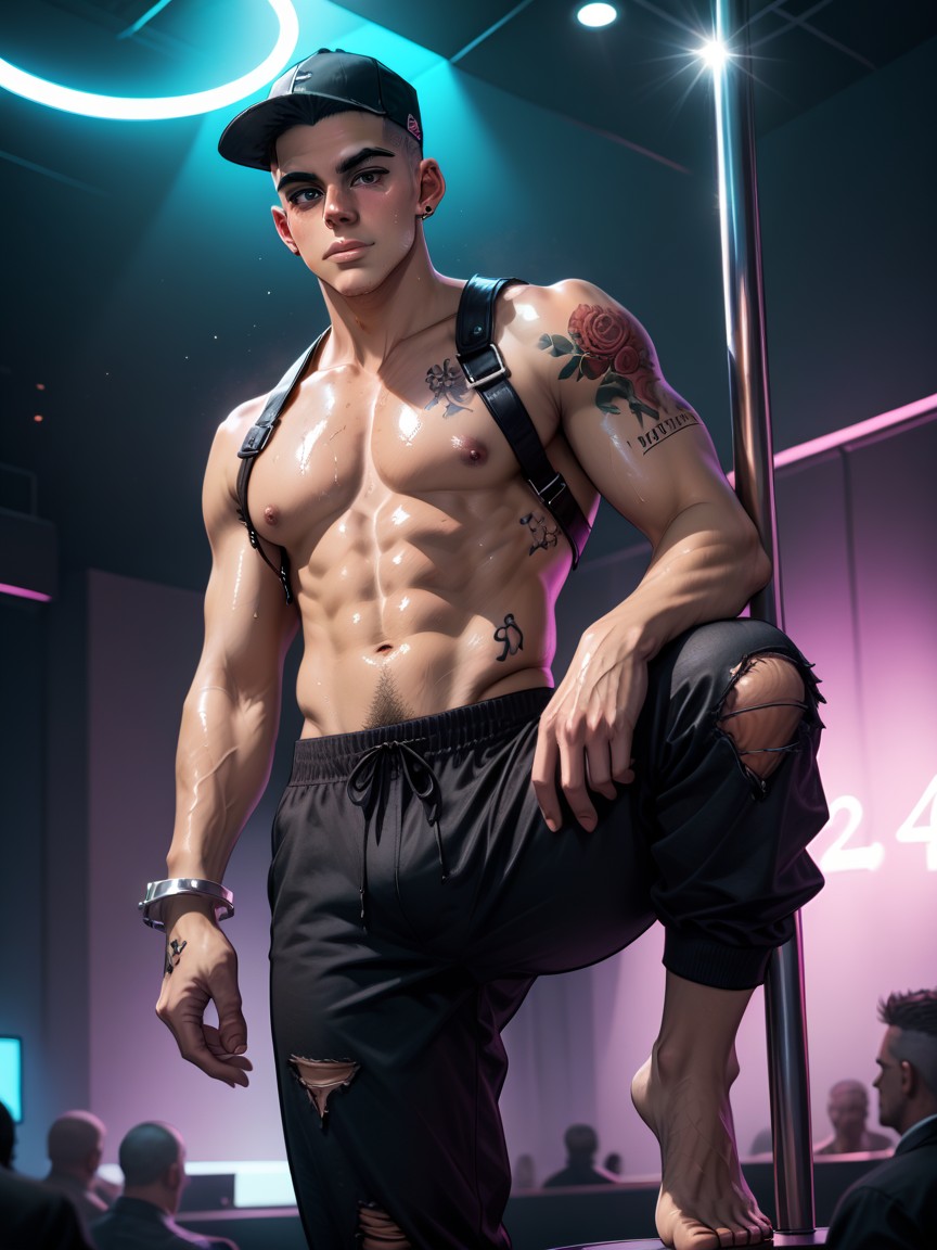 Naked, Tattoos, Tattoos AI Gay Porn
