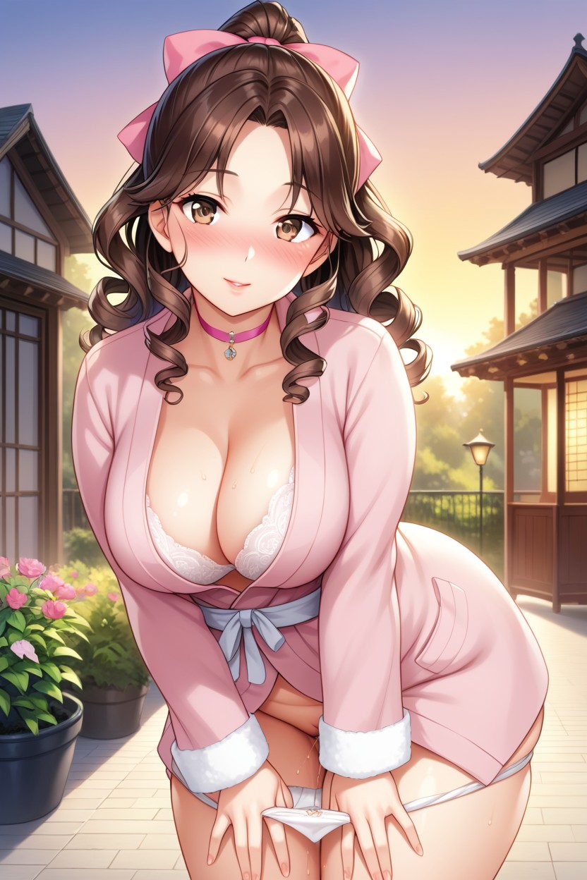 Person, Brunette Hair, White Panties Hentai AI Porn