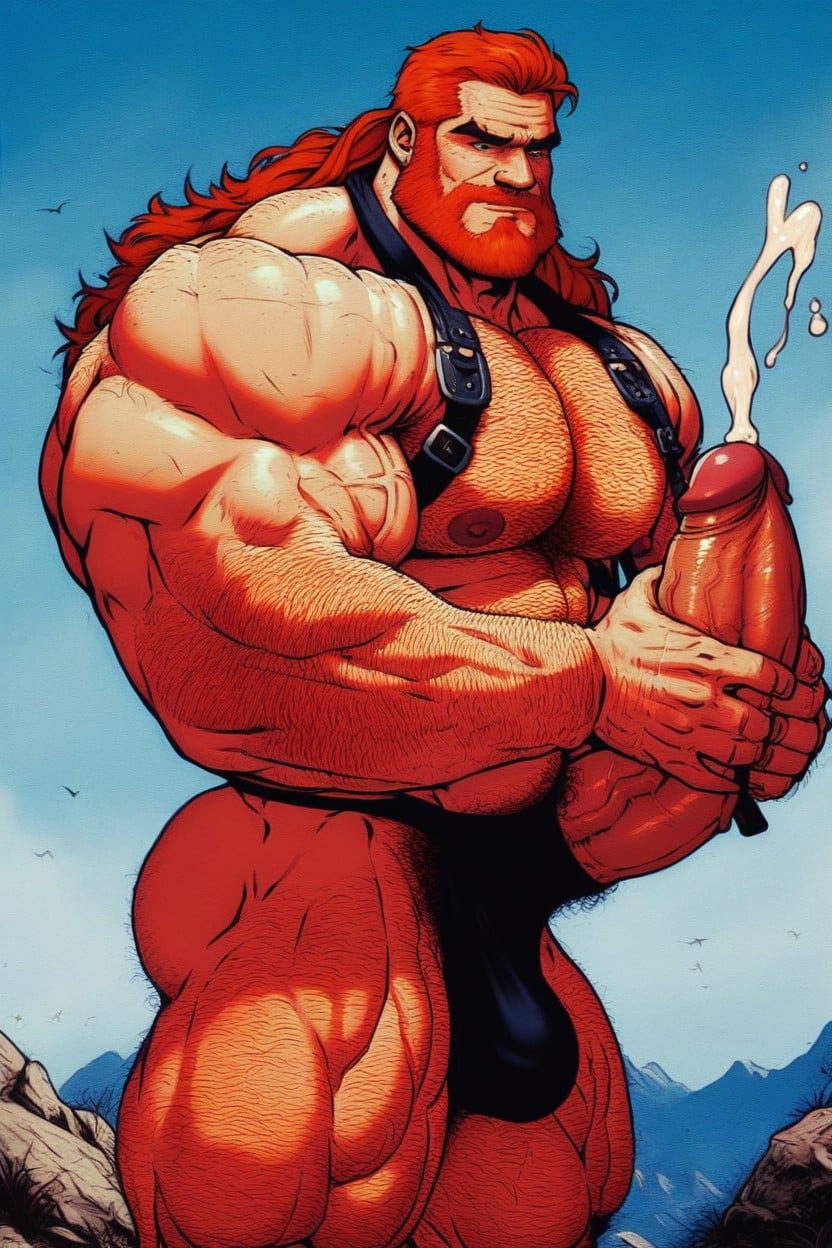 Highly Detailed, Octane Render, Blue Tattoos On Arms And Pecs AI Gay Porn