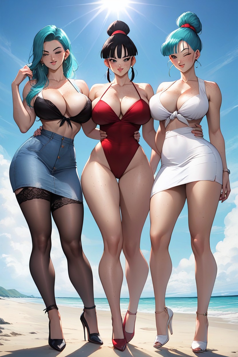 Men In The Back, Chichi From Dragon Ball Z, Detailed Look Porno IA