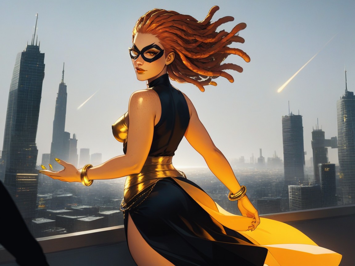 Modern Setting, Urban Props In Background, Gold Nails Hentai AI Porn