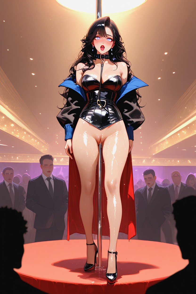 Red Lips, Wet Pussy, Heels Shoes Hentai AI Porn