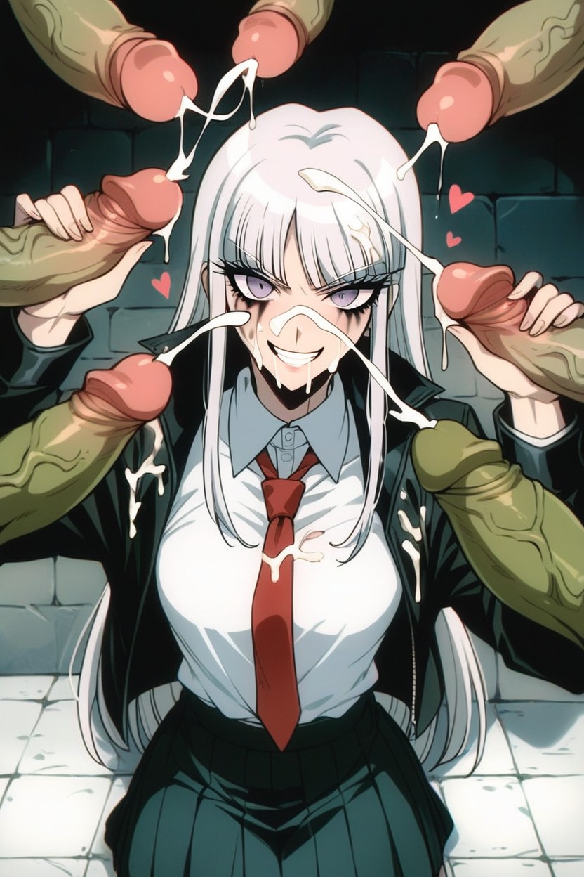 Large, Ripped Clothes, Black Jacket Hentai AI Porn