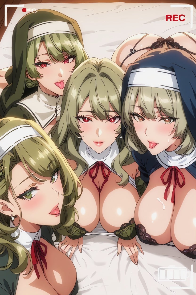 Three Women And One Man, Bending Over, Seductive Hentai AI Porn