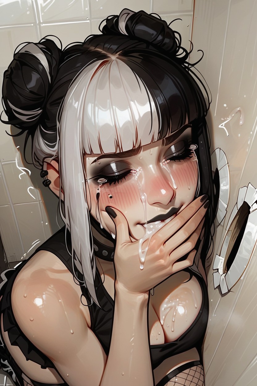 18+, Closed Eyes, Freudentränen Hentai KI Porno