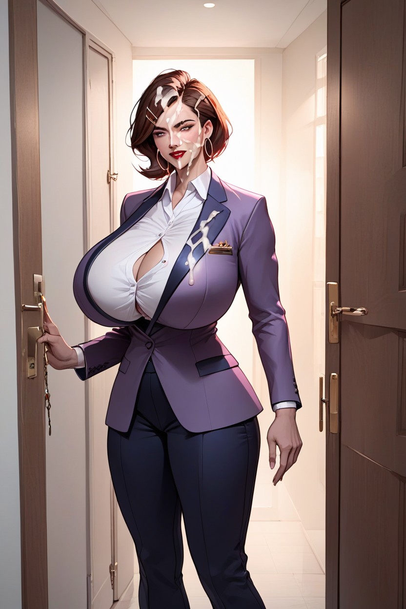 Business Suit, 18+, Hoop Earrings Porno IA Hentai