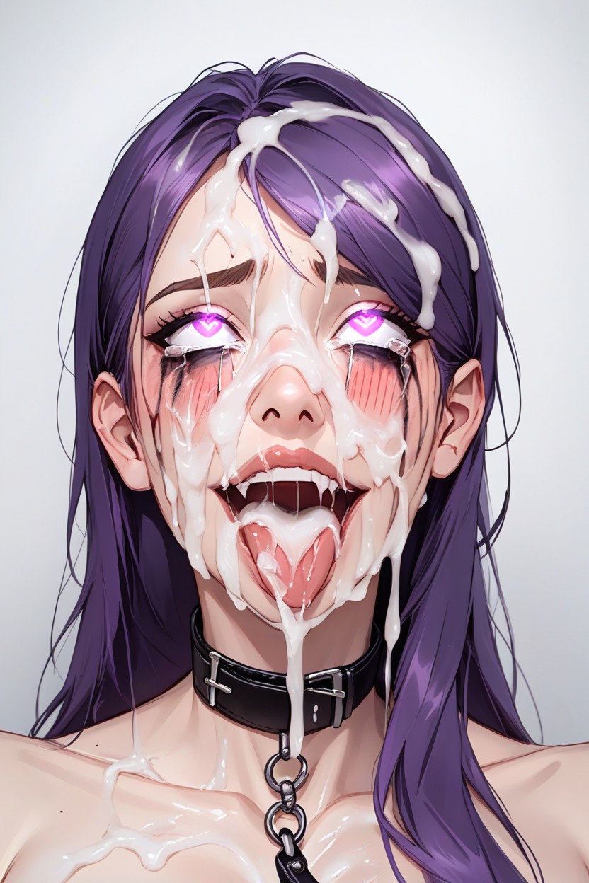 Runny Makeup, Skimpy Latex Clothes, Happy Crying AI Porn