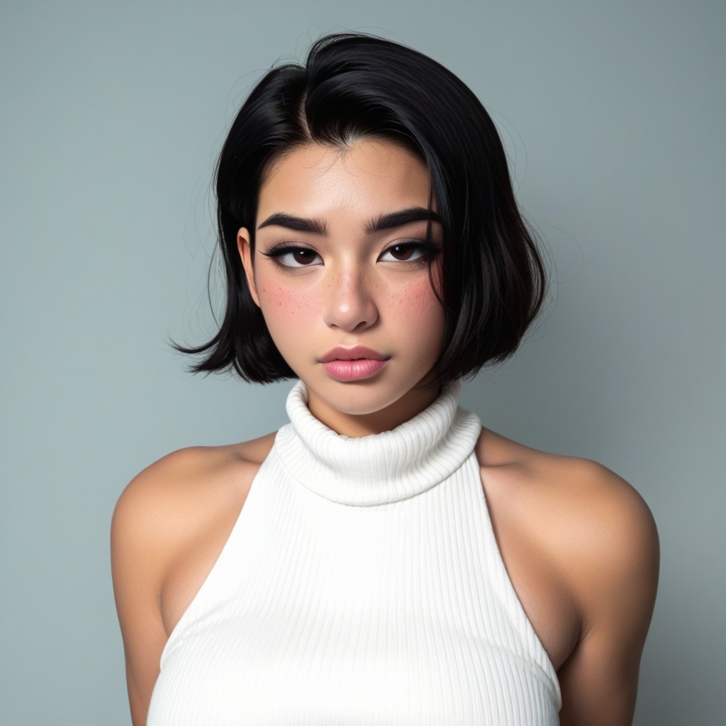 Soft Light, Bored, Asian Woman AI Porn