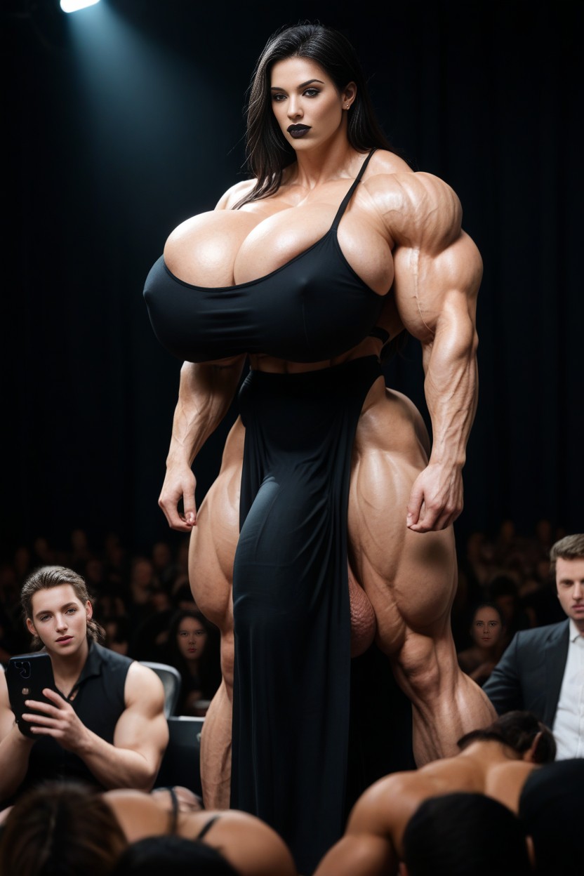 Form Fitting Clothes, Side View, Makeup Shemale AI Porn