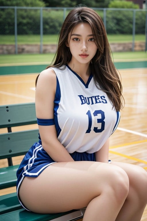 Thick Thigh, Full Breast, Bench AI Porn