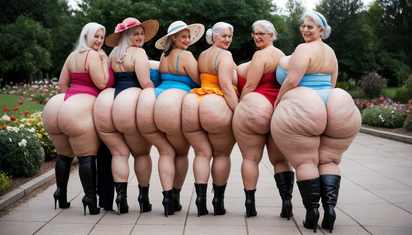 Bimbo, Open Ass, Side View BBW AI Porn