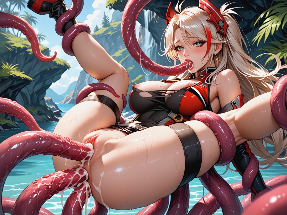Huge Tentacles In Anus, Triple Penetration By Tentacles, 18+ AI Porn