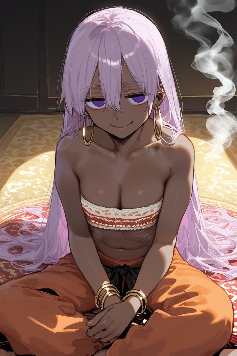 Palazzo Pants, Large Eyes, Massive Long Bangs Hentai AI Porn
