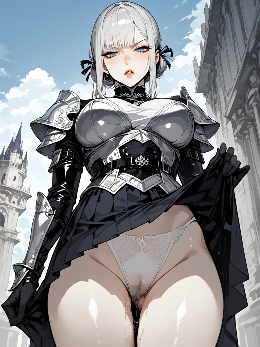 Head Ornament, Cleavage, Hairbun AI Porn