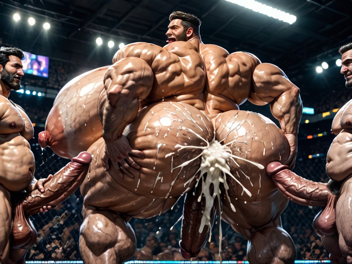 Sideburns, Gay Gangbang, Triple Penetration In Ass AI Gay Porn