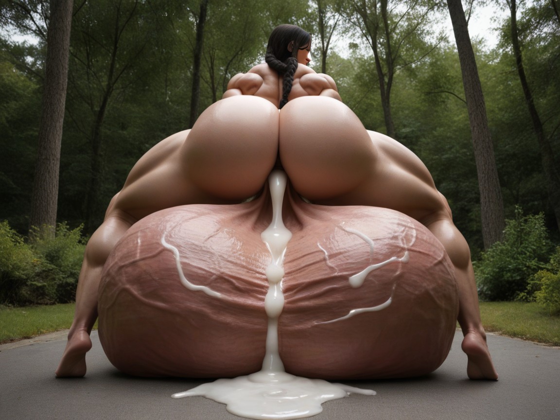 Giant Bulging Penis, Gigantic Biceps, Gigantic Biggest Ass Shemale AI Porn