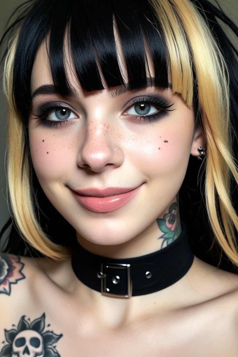 Egirl, Delicate Frame, Smiling AI Porn