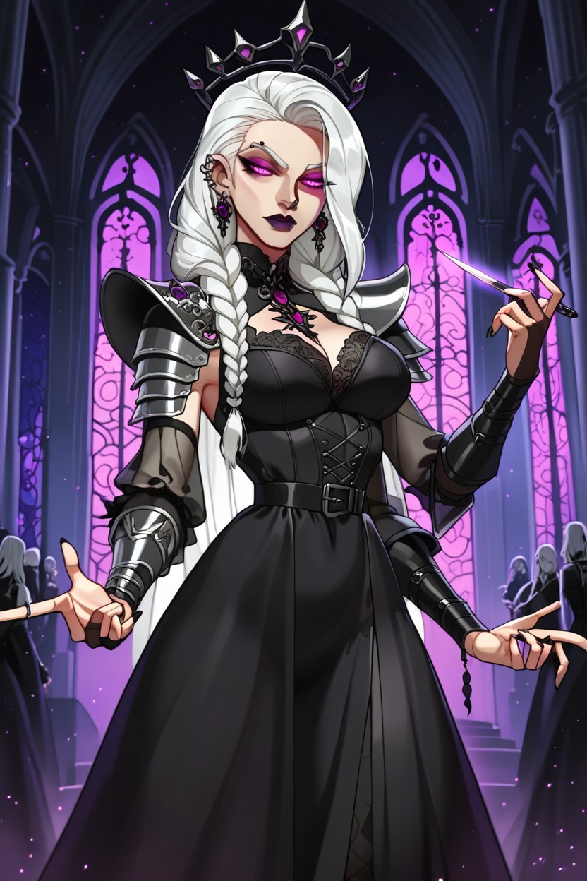 Commanding Pose, Gaunt Pale Face, Four Additional Limbs Hentai AI Porn