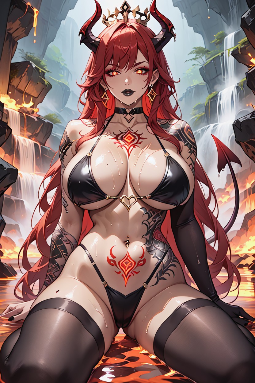 Succubus Tail, Huge Breasts, The Queen Of Succubi AI黃漫