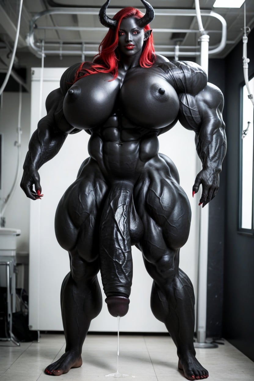 Devil, 18+, Black Cock Bigger Than Body Shemale AI Porn