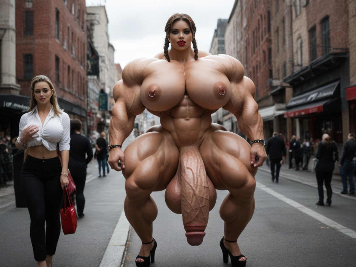 Biggest Muscle, Hyper Supersized Penis, Massive Thick Thighs Shemale AI Porn