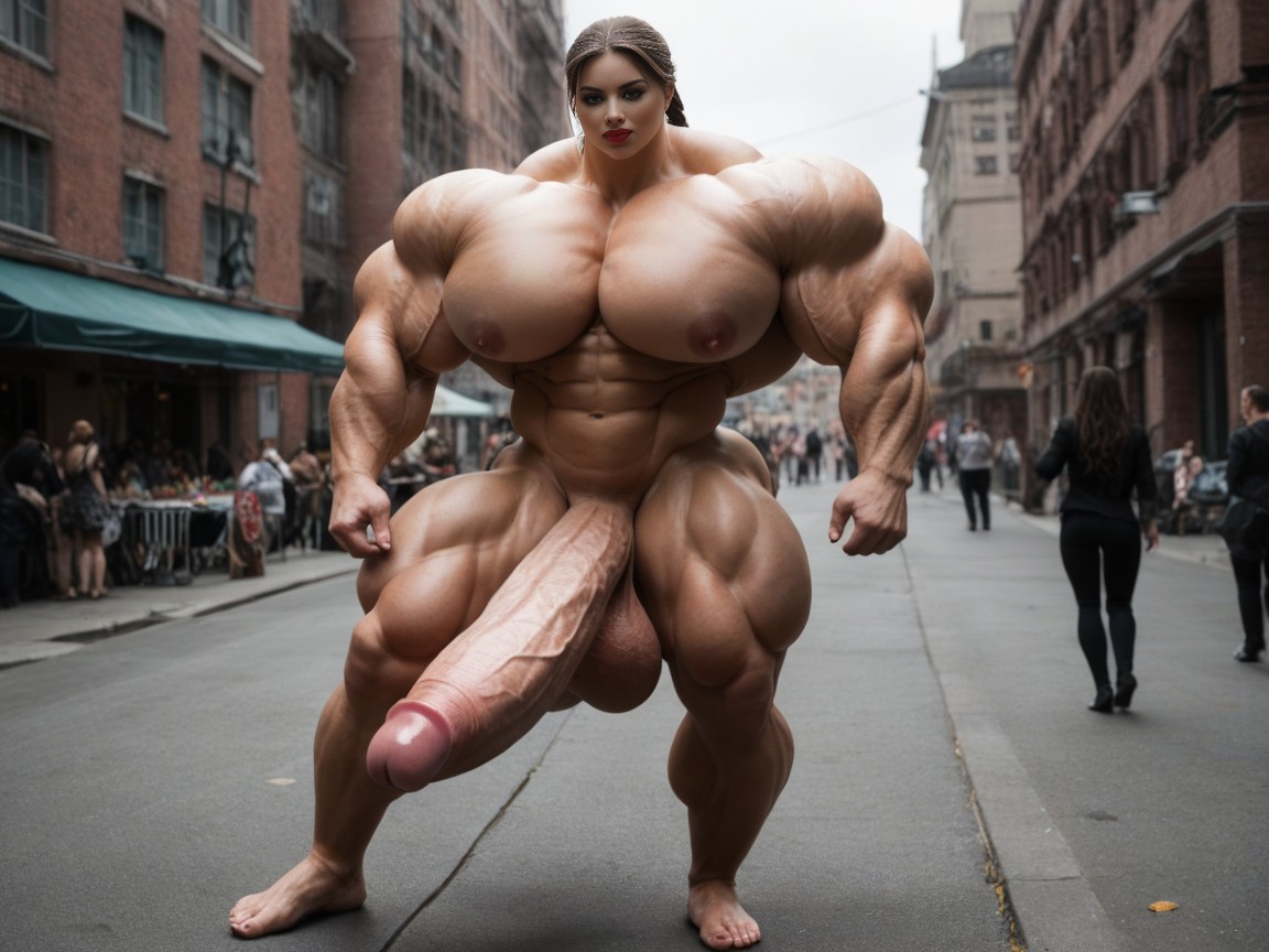 Full Body, Massive Muscle, Longest Tickets Penis Shemale AI Porn