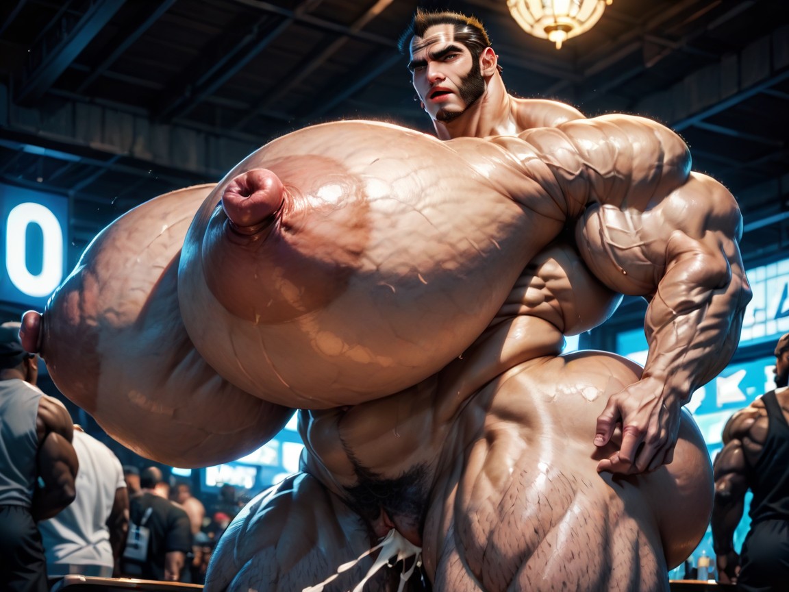 Oiled Skin, Sideburns, Gang Bang AI Porn