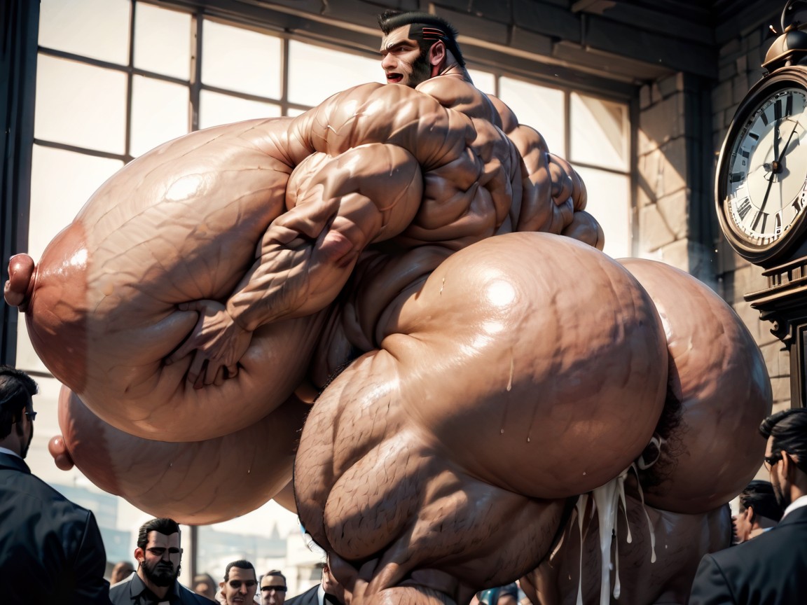 Club, Double Penetration, Massive Muscles AI Porn