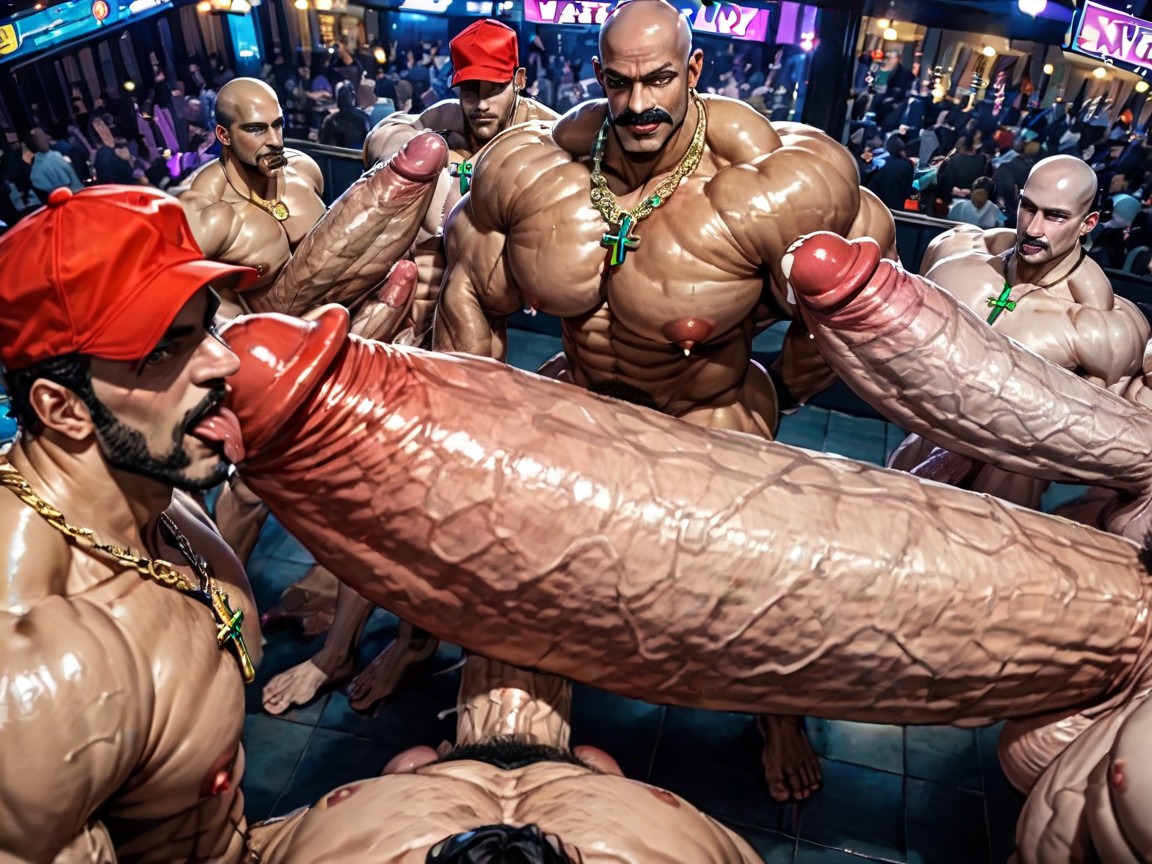 Lactating Boobs, Wide Angle, Gay Gangbang AI Gay Porn