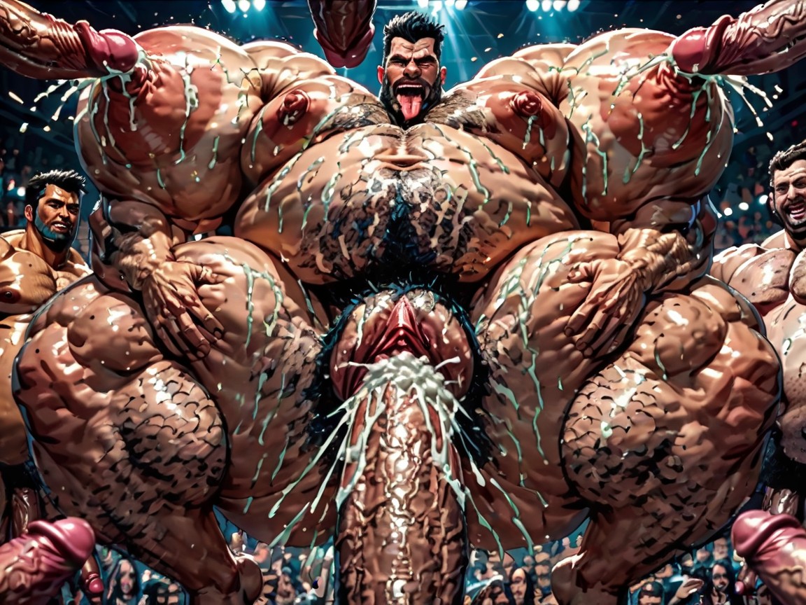 Hyper Boobs, Massive Muscles, Erect Penis AI Gay Porn