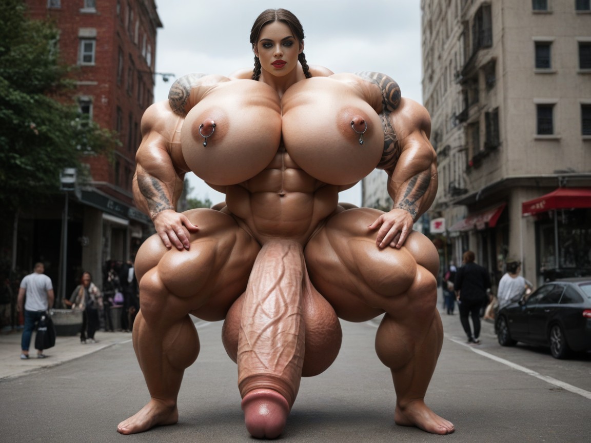 Hyper Biggest Muscles Women, Most Exaggerated Biggest Penis, Gigantic Muscles Porno shemale IA