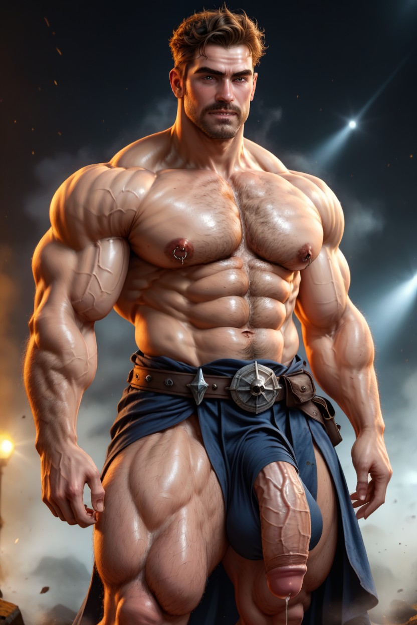 Uhd, Hyper Detailed Genitalia, Very Muscular AI Gay Porn