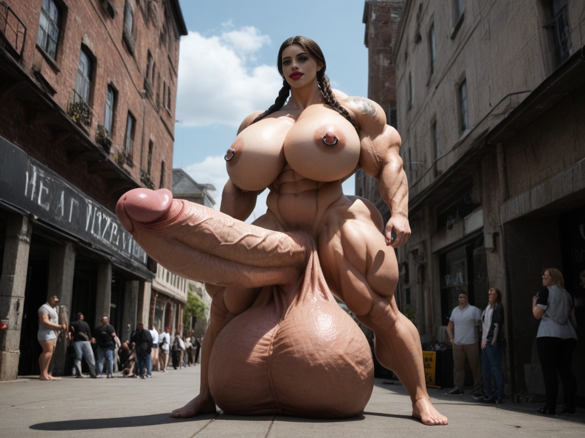 Penis Is Just Way Too Gigantic, Gigantic Biceps, Amazon Gigantic Muscles Growing Porno IA transsexuelle
