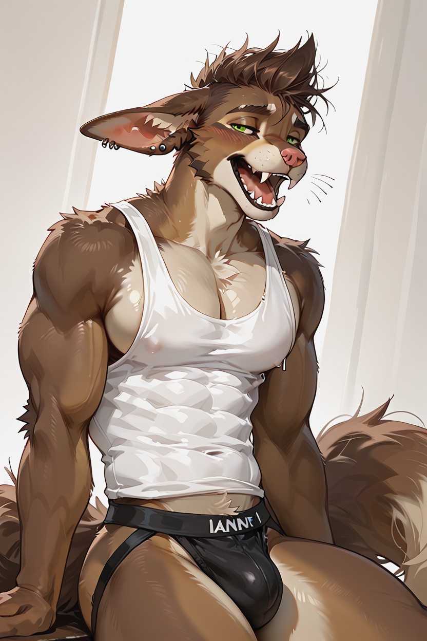 Pecs, Bulge, Tired Pornografia peluda com IA