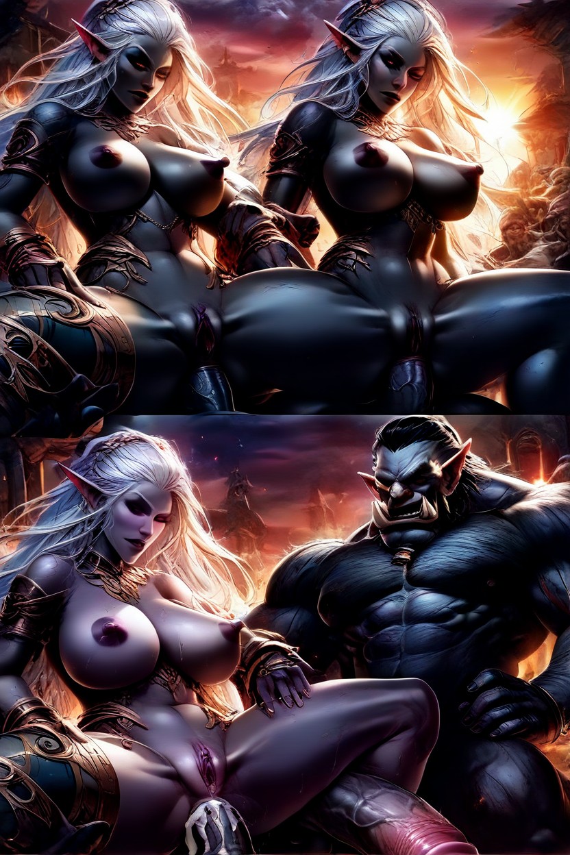 Gigantic Ugly Troll, Four Panels, Delgada Hentai IA