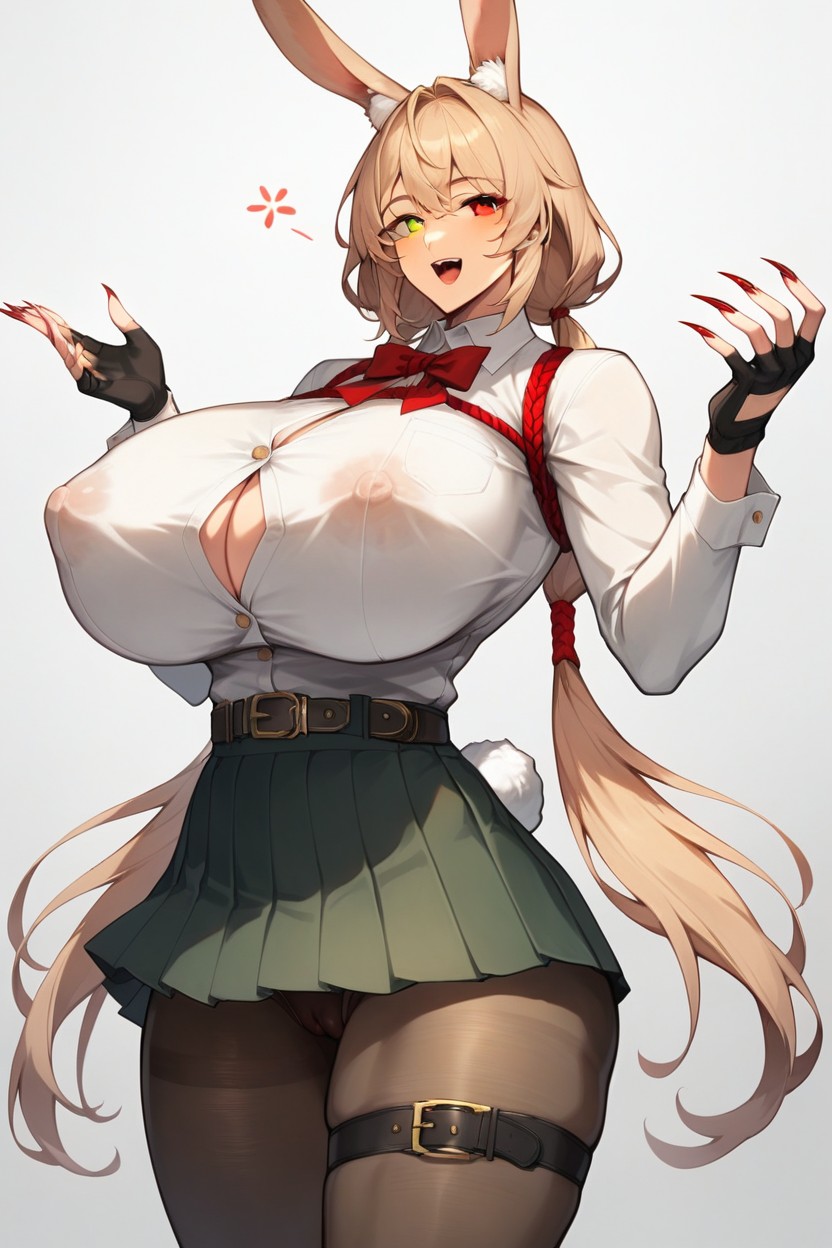 Sharp Nails, Camel Toe, Red Rope On The Chest Hentai AI Porn