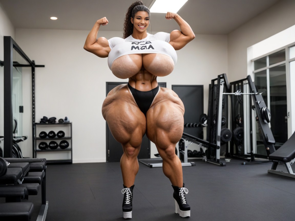 Gym, Cellulite Ass Cheeks, Bottom Heavy AI Porn
