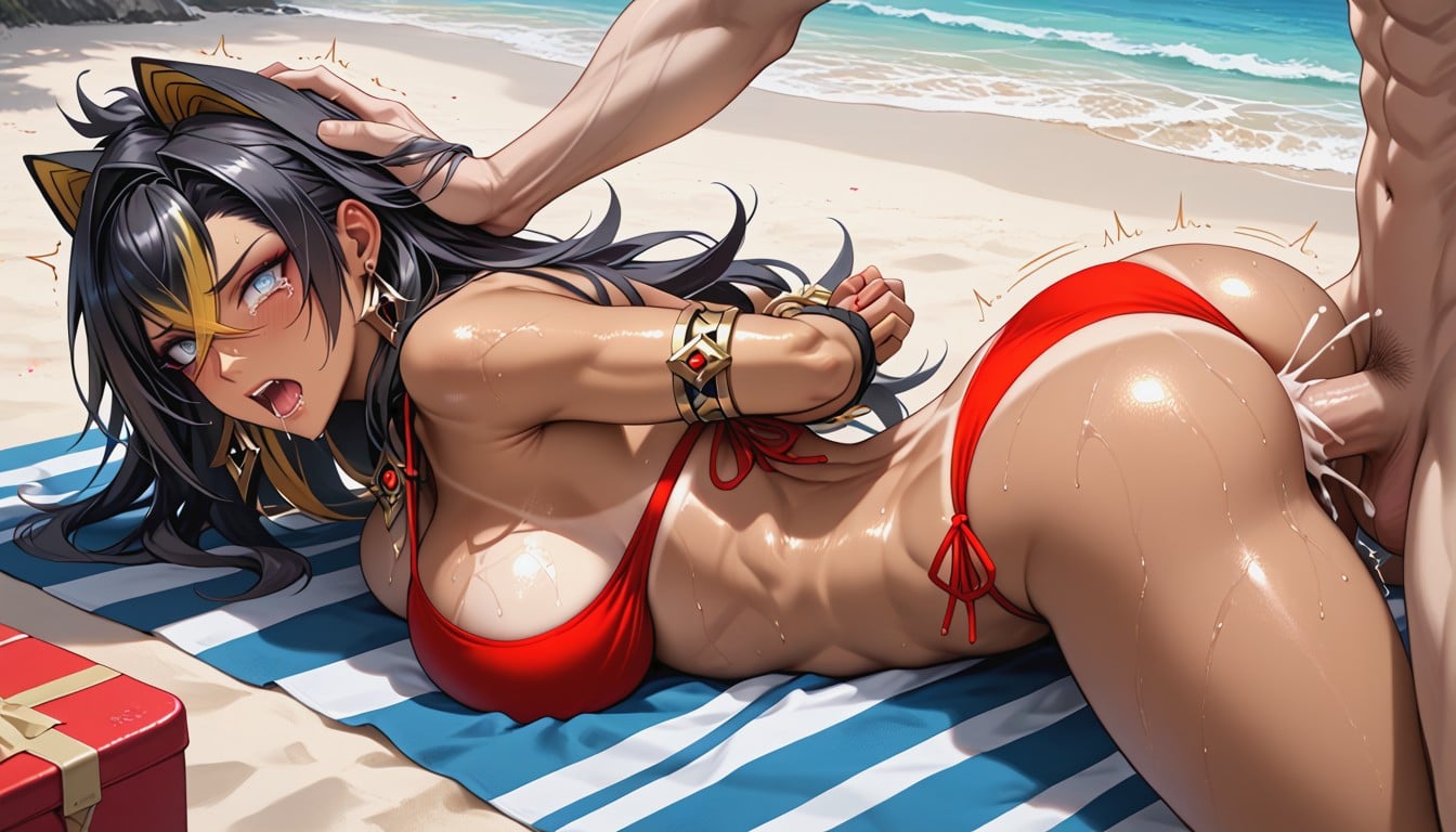 Rough Sex, Oiled Skin, High Angle Hentai AI Porn