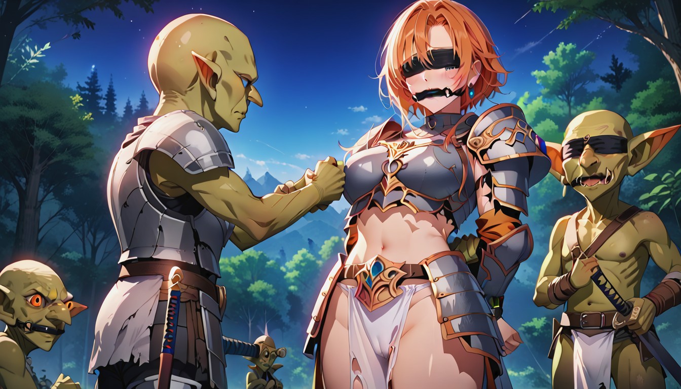 Detailed Eyes, Side View, Grey Armor Hentai AI Porn