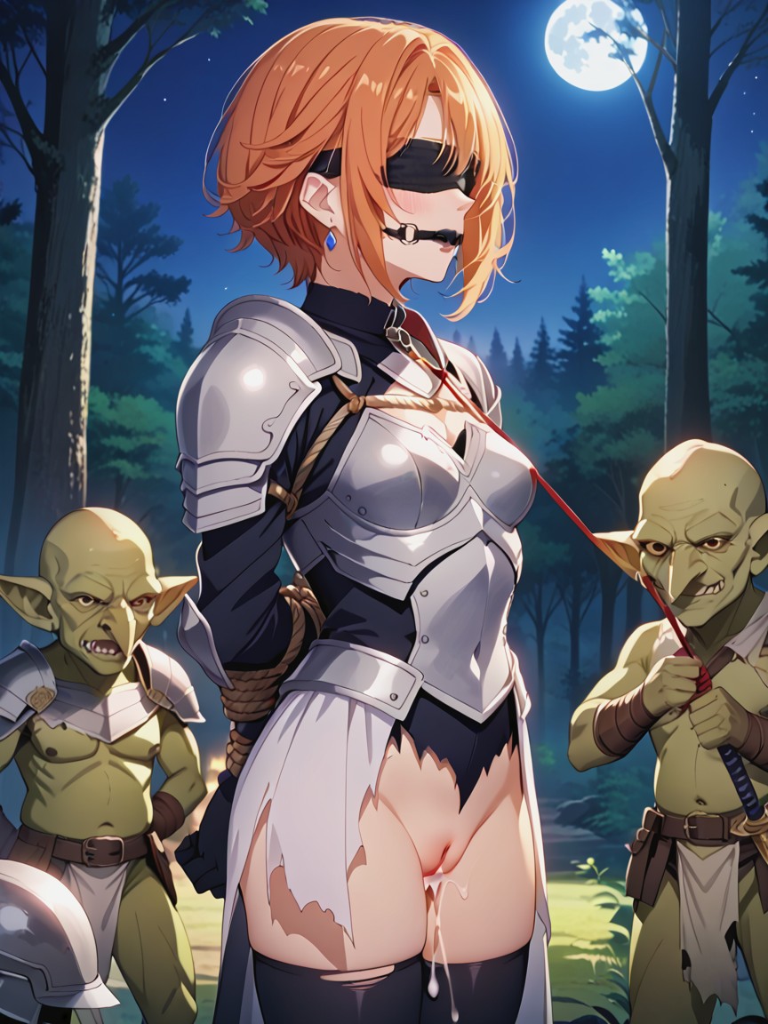 Female Gag, Front View, Bald Goblin Goblin Hentai AI Porn