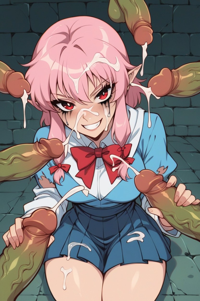Ruined Make Up, Primer Plano, 18+ Hentai IA