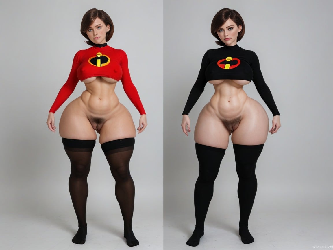 Goth, Puffier, Massve Gigantic Wide Hips AI Porn