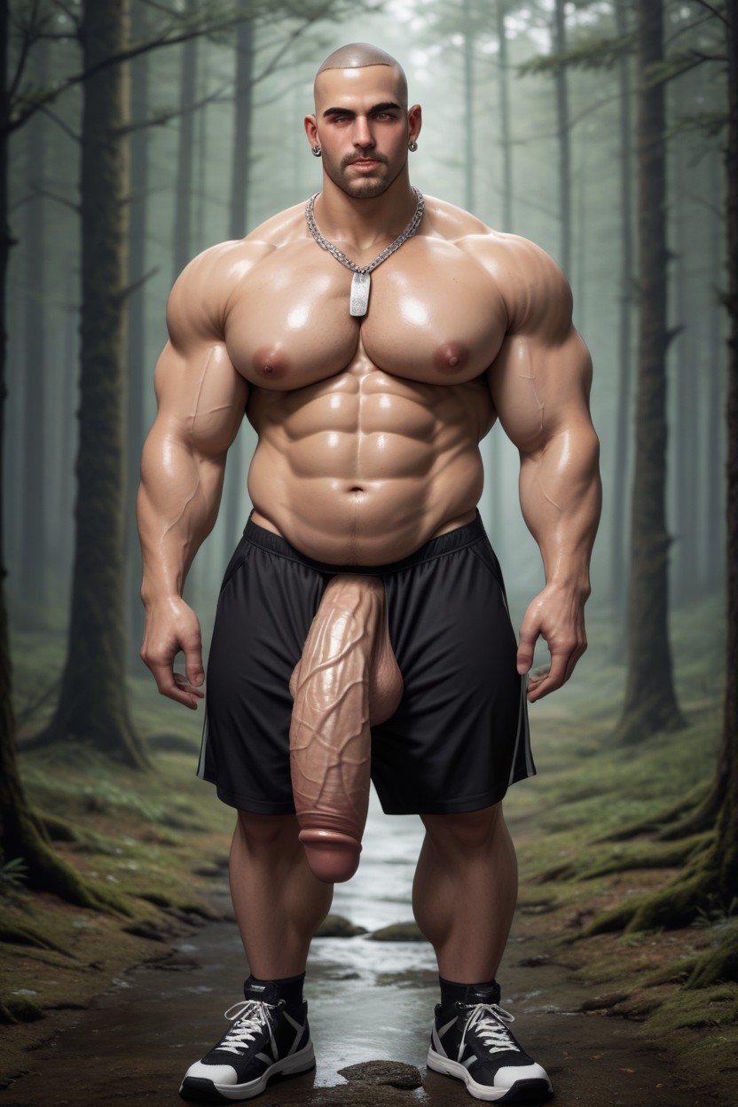 Brown Hair, 18+, Round Pillowy Pecs AI Gay Porn