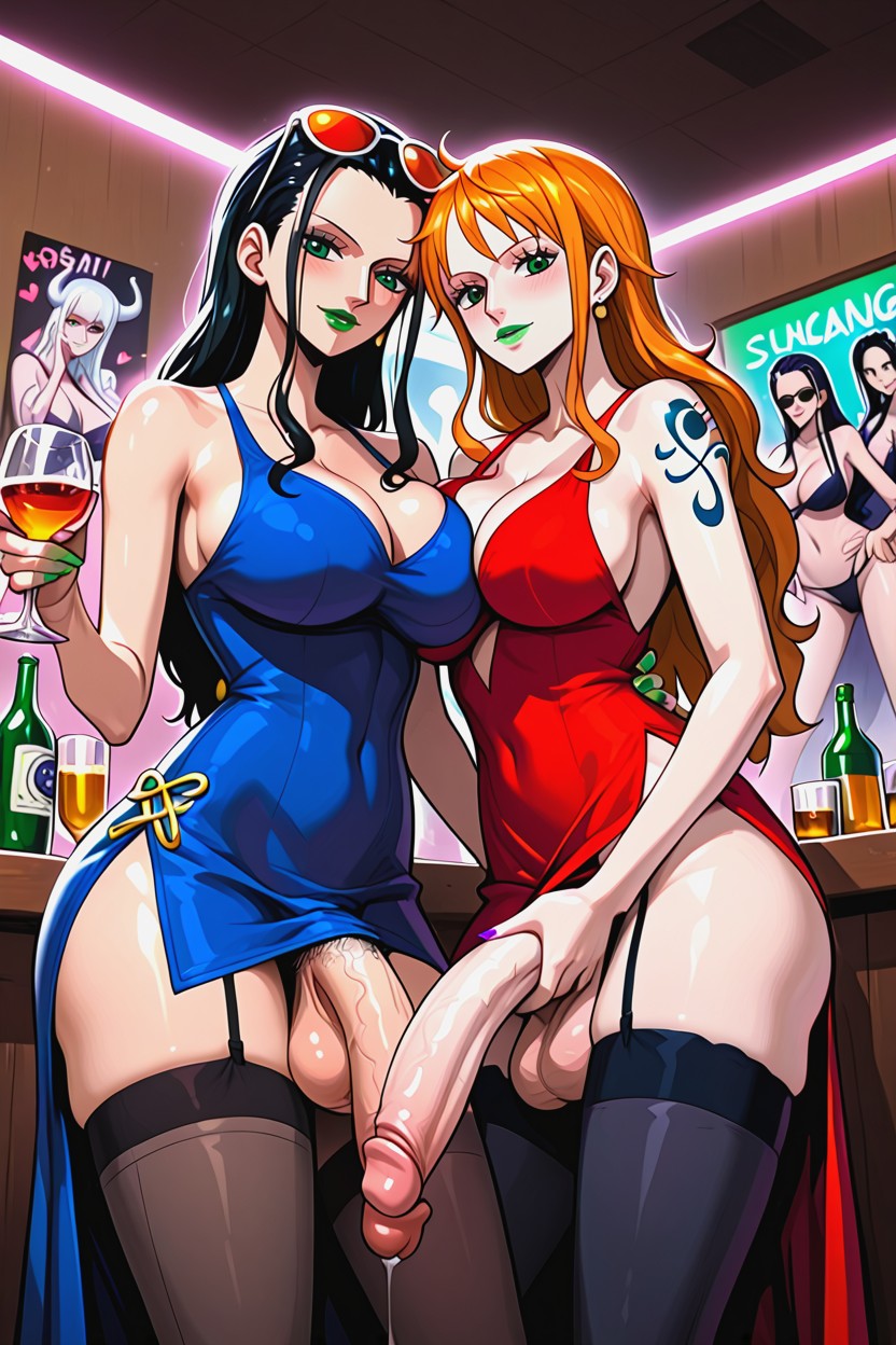 Nami One Piece, Strock It, Nami Green Lips Stick Shemale AI Porn