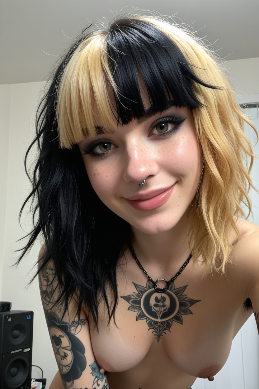 Front View, Blonde Hair, Scene Style AI Porn