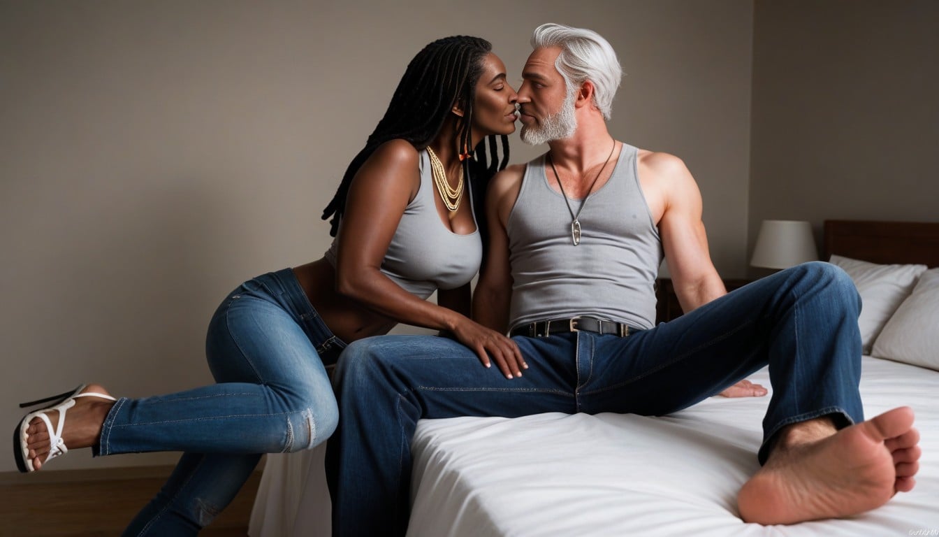 Front View, Dusk, Jeans And Is Barefoot AI Gay Porn
