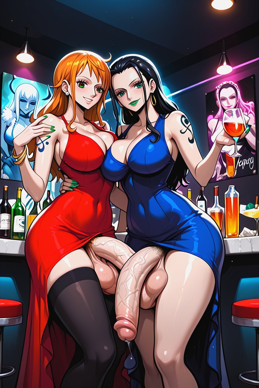 18+, Nico Robin Long Black Tights, Flaccid Shemale AI Porn
